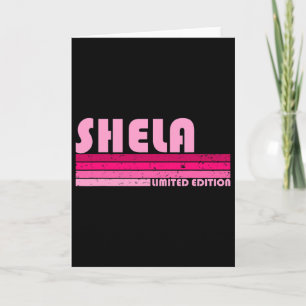 Cartão Shela Nome Personalizado Retro Vintage Anos 80 90