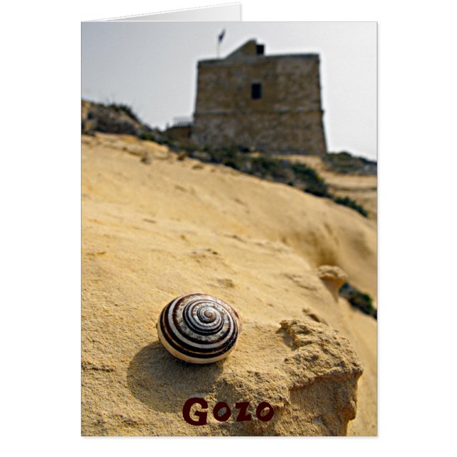 Cartão Shell and Tower, Gozo, Malta (Frente)