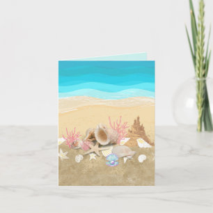 Cartão Shell Blue Beach