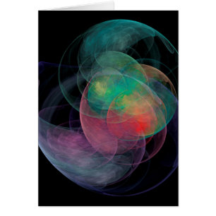 Cartão Shell de Espaço de Arte abstrato