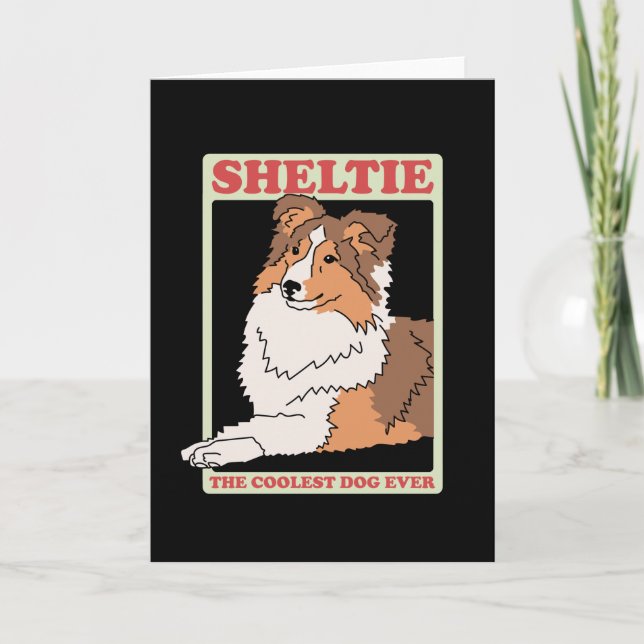 Cartão Sheltie Coest Dog | Shetland Sheepdog (Frente)