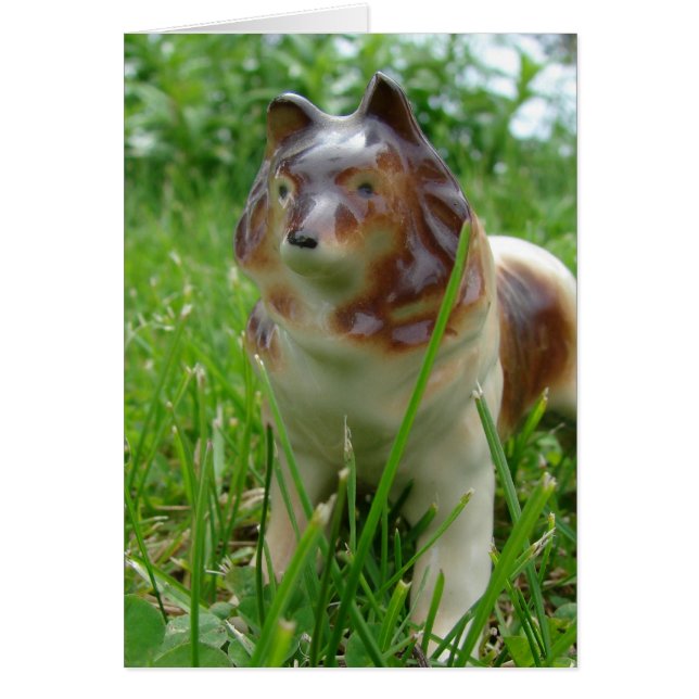 Cartão Sheltie Figurine (Frente)