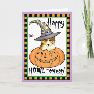 Cartão Sheltie Halloween