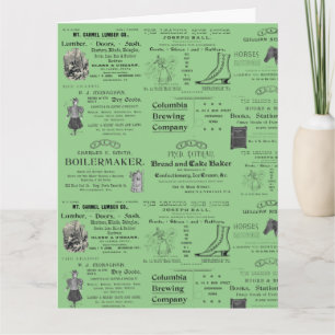 Cartão Shenandoah Pennsylvania Vintage Advertising 1880