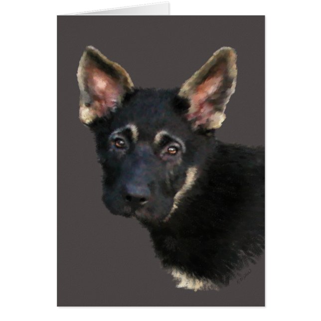 Cartão Shepard Puppy-Pastels (Frente)