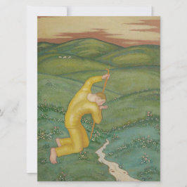 Cartão Shepherd em seu campo (por Eugeniusz Zak)