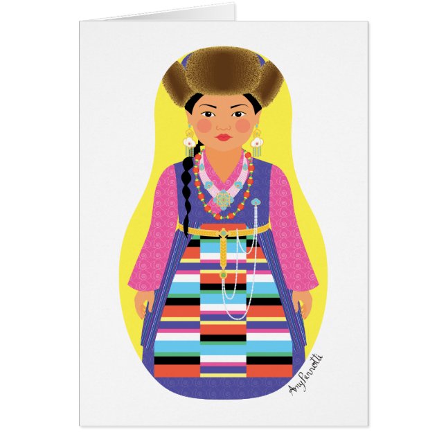 Cartão Sherpa Matryoshka (Frente)