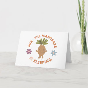 Cartão Shh. O Mandrake Está Dormindo