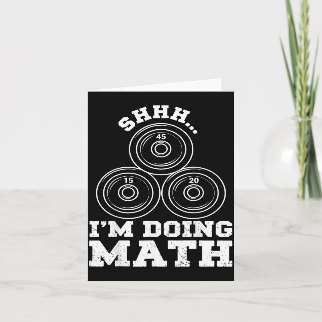 Cartão Shhh Fazendo Matemática Treino de Levantamento de  (Frente)