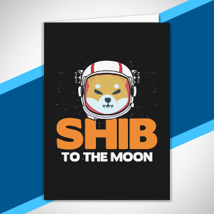 Cartão Shib Token Shiba Inu Crypto Memória Moon Cão