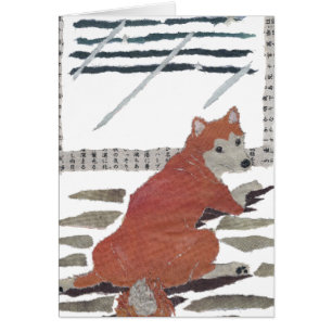 Cartão Shiba Inu, arte do cão