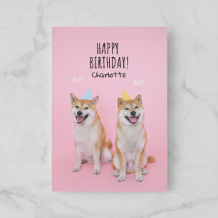 Cartão Shiba Inu Birthday Bliss Folheto