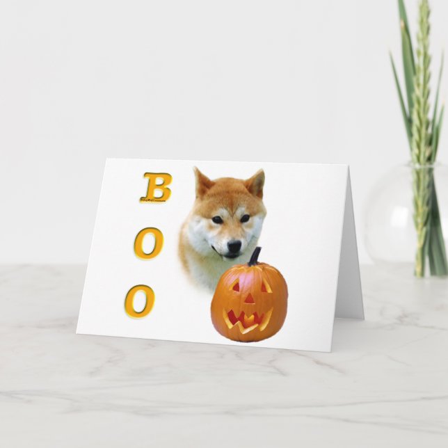 Cartão Shiba Inu Boo (Frente)