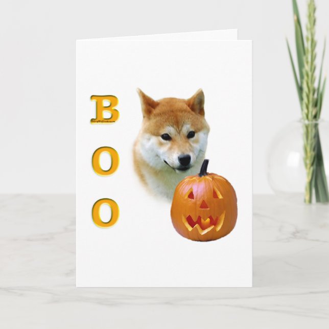 Cartão Shiba Inu Boo (Frente)