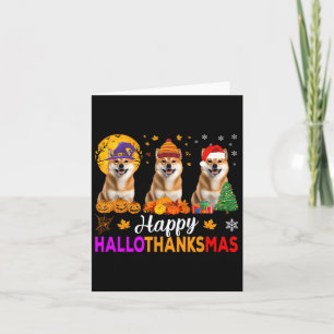 Cartão Shiba Inu Cachorro Halloween Hallothanksmas 1