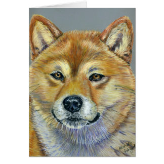 Cartão Shiba Inu Dog Art - Suki
