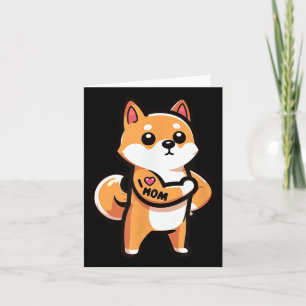 Cartão Shiba Inu Eu Amo A Mãe Tatuagem Engraçada