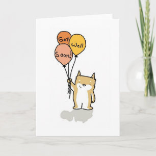 Cartão Shiba Inu Get Well Soon Card