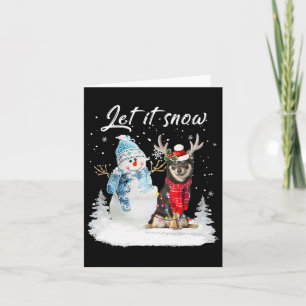 Cartão Shiba Inu Papais noeis Cachorro de Natal Snowman X
