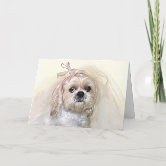 Cartão Shih Tzu Bride (Frente)
