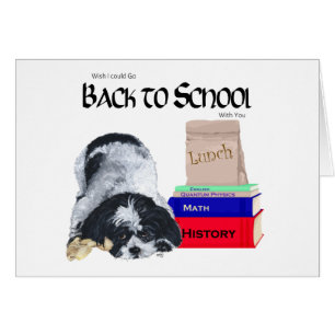 Cartão Shih Tzu de volta à escola