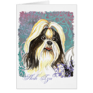 Cartão Shih Tzu Elegante