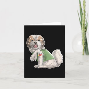 Cartão Shih Tzu Eu Amo Mamãe Tatuagem Camiseta de cão Mãe
