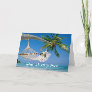 Cartão Shih Tzu Hanging Out Greeting Card