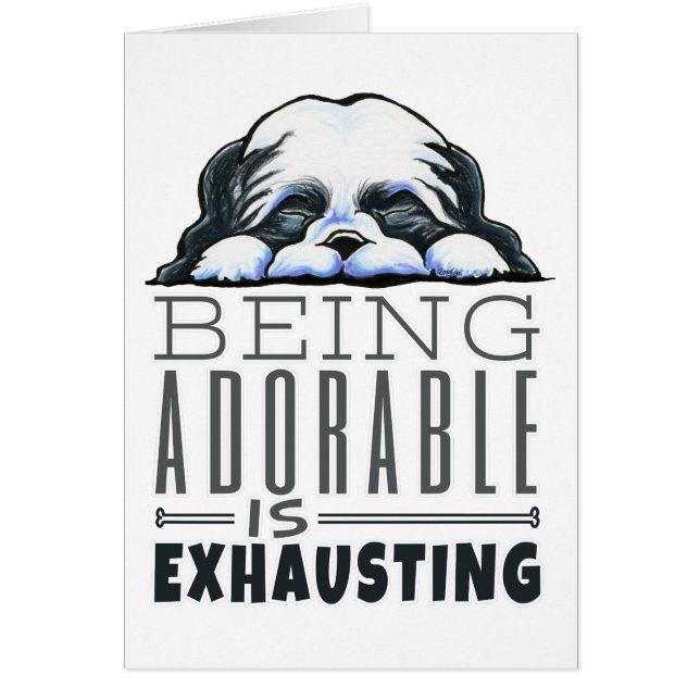 Cartão Shih Tzu Sendo Adorável (Frente)