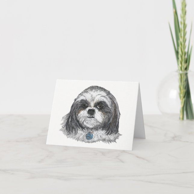Cartão Shih Tzu Vazio (Frente)