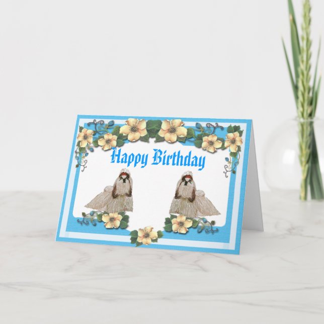 Cartão Shih-Tzu - Will Rock Forever (Frente)