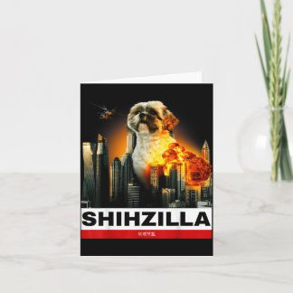 Cartão Shihzilla - Shih Tzu Engraçado