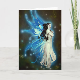 Cartão Shimmering Blue Faerie - Greetings Card by Neil