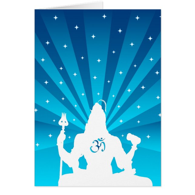 Cartão Shiva e OM - deus indiano (Frente)