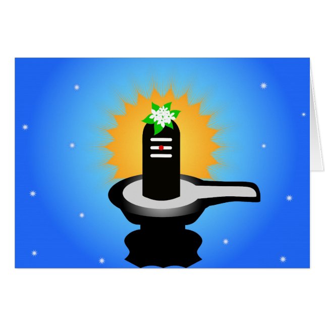 Cartão Shivalinga - deus indiano (Frente Horizontal)