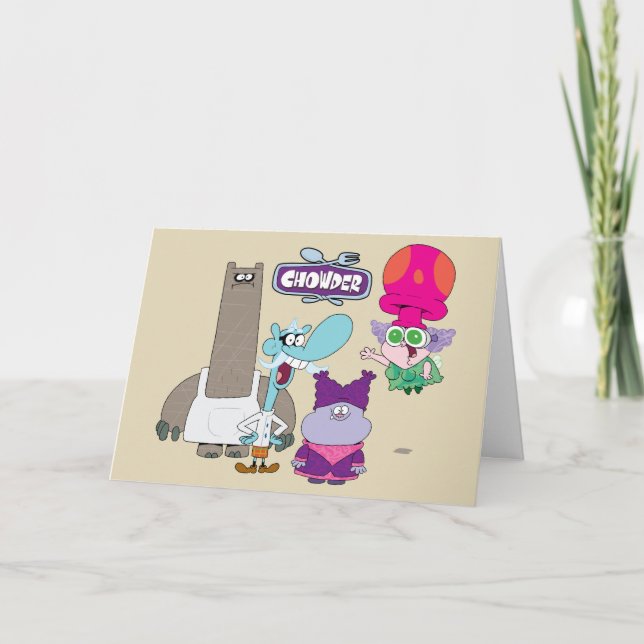 Cartão Shnitzel, Mung, Chowder e Truffles (Frente)