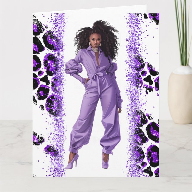 Cartão Shopp Sista da Rainha Negra Africana Melanin (Frente)