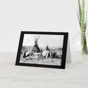 Cartão Shoshoni Indian and Skin Tipis 1884