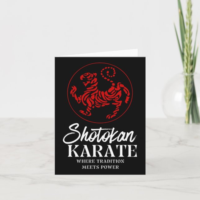 Cartão Shotokan Karate Onde A Tradição Conhece O Poder (Frente)