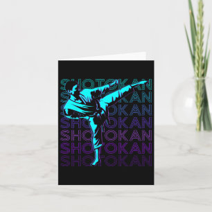 Cartão Shotokan Karate - Retro de Artes Marciais Japonesa