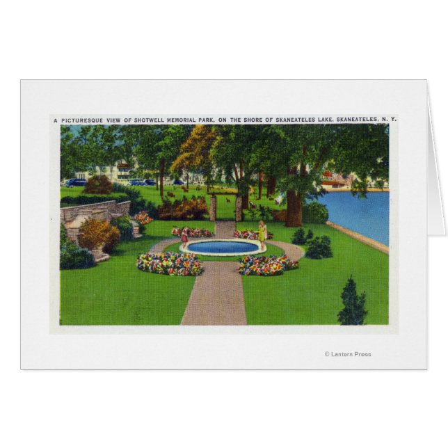 Cartão Shotwell Memorial Park Cena pelo Lago Shore (Frente Horizontal)