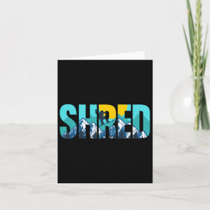 Cartão Shred Mountain Snowboard Slopes Sunset Gráfico