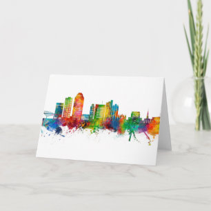 Cartão Shreveport Louisiana Skyline