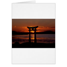 Cartão Shrine Nagao Japonês