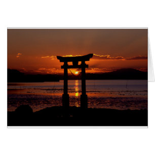 Cartão Shrine Nagao Japonês