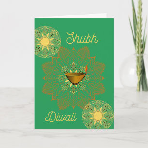 Cartão Shubh Diwali Folheto de Saudação
