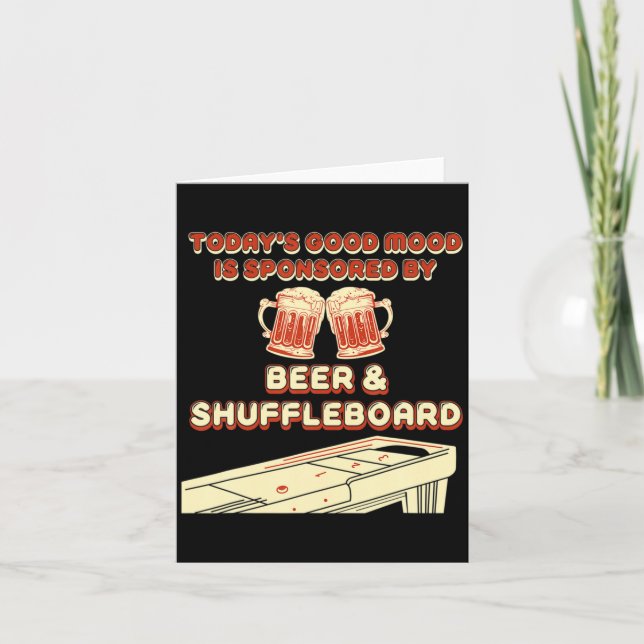 Cartão Shuffleboard Player Beer  (Frente)