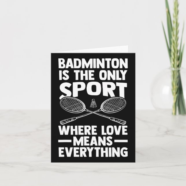 Cartão Shuttle Badminton (Frente)
