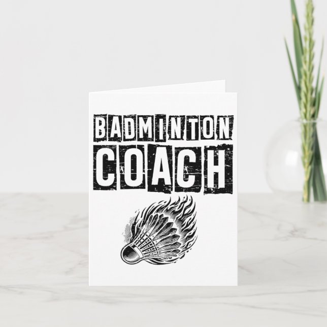 Cartão Shuttle Jogador de Badminton com preguiça (Frente)