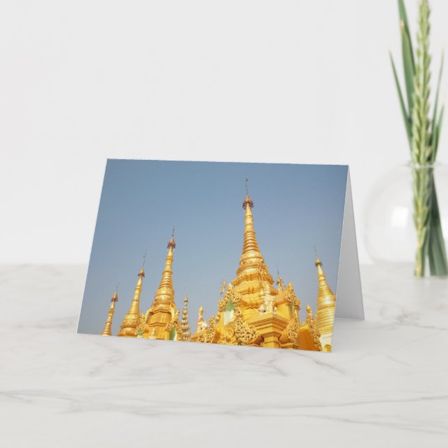 Cartão Shwedagon Pagoda, Rangum, Mianmar (Frente)